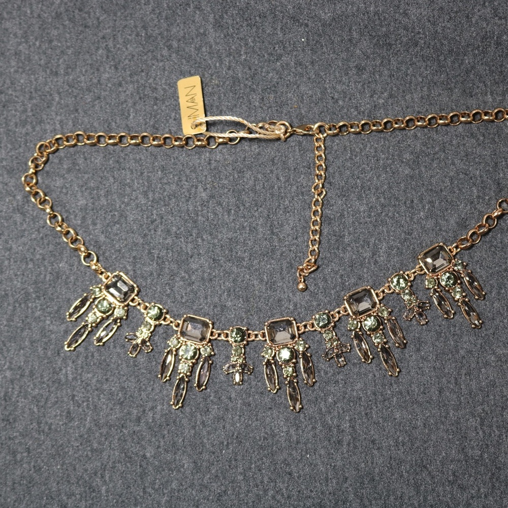 Iman Rhinestone Statement Necklace - image 5